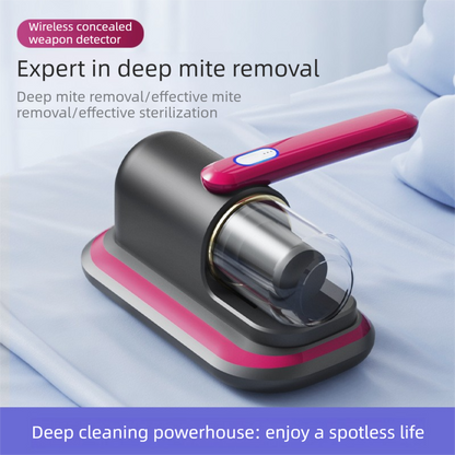 2-piece Home Cleaning  Bundle - Purple UV Mattress Mite Vacuum Cleaner & White Cordless Handheld Stick Vacuum Set, Wireless Rechargeable Home Car Pet Hair Cleaning Kit