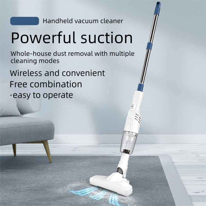 2-piece Home Cleaning  Bundle - Purple UV Mattress Mite Vacuum Cleaner & White Cordless Handheld Stick Vacuum Set, Wireless Rechargeable Home Car Pet Hair Cleaning Kit