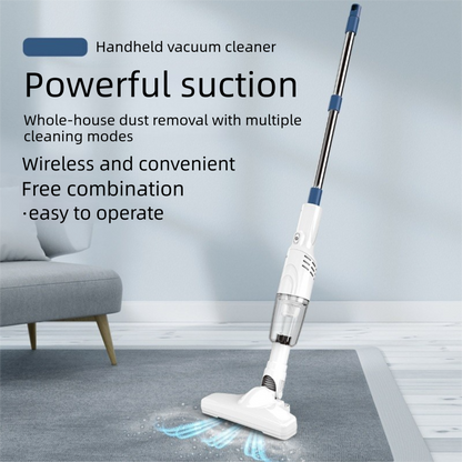 2-piece Home Cleaning  Bundle - Purple UV Mattress Mite Vacuum Cleaner & White Cordless Handheld Stick Vacuum Set, Wireless Rechargeable Home Car Pet Hair Cleaning Kit