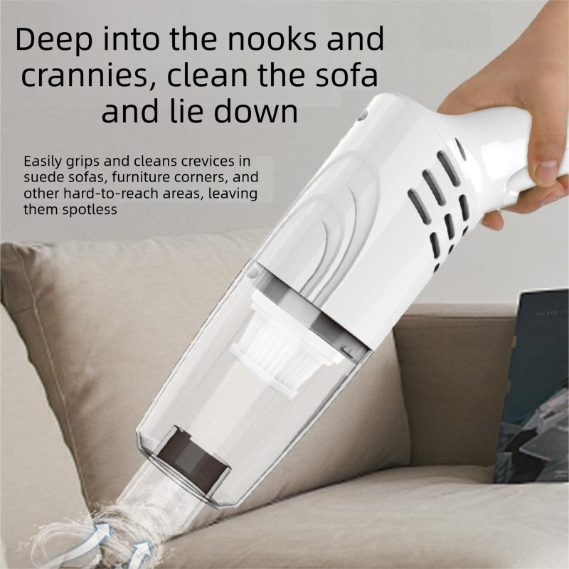 2-piece Home Cleaning  Bundle - Purple UV Mattress Mite Vacuum Cleaner & White Cordless Handheld Stick Vacuum Set, Wireless Rechargeable Home Car Pet Hair Cleaning Kit
