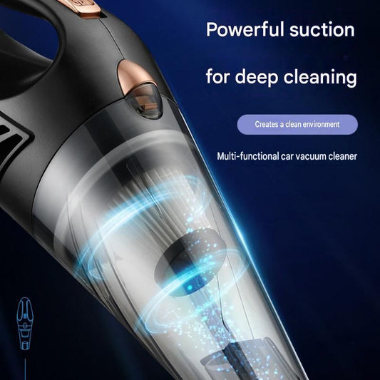 Black Cordless Car Vacuum Cleaner & Black Electric Spin Scrubber Combo – Portable Handheld Wet & Dry Car Vacuum with Multi-Filter + Long-Reach Electric Floor and Kitchen Cleaning Brush Set