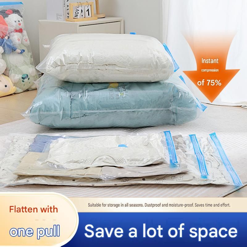 11-piece Vacuum Storage Bags Set(2 small, 2 medium, 3 large, 3 extra large, 1 hand pump)- Heavy Duty Space Saving Compression Bags for Clothes Quilts Bedding Moisture Proof Wardrobe Organisation Travel Storage Reusable Durable Seal