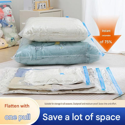 11-piece Vacuum Storage Bags Set(2 small, 2 medium, 3 large, 3 extra large, 1 hand pump)- Heavy Duty Space Saving Compression Bags for Clothes Quilts Bedding Moisture Proof Wardrobe Organisation Travel Storage Reusable Durable Seal