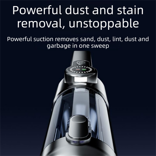 Black and Grey Cordless Handheld Vacuum Cleaner 17000Pa High Suction Portable Rechargeable 5 in 1 Car Home Cleaning Device Multi Function Dust Removal Tool Lightweight Easy Clean ECO MAX Modes