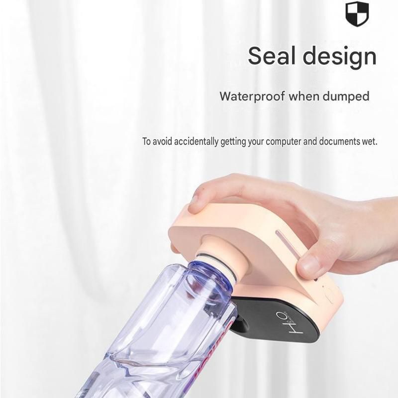 White Mini Camera Humidifier, USB Rechargeable Portable Water Bottle Humidifier with LED Night Light, Wireless Desktop Mist Maker for Office, Bedroom, Travel & Car