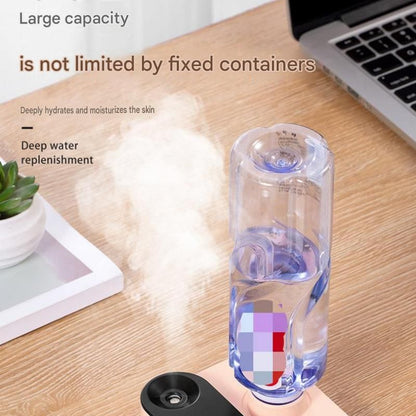 Green Mini Camera Humidifier, USB Rechargeable Portable Water Bottle Humidifier with LED Night Light, Wireless Desktop Mist Maker for Office, Bedroom, Travel & Car