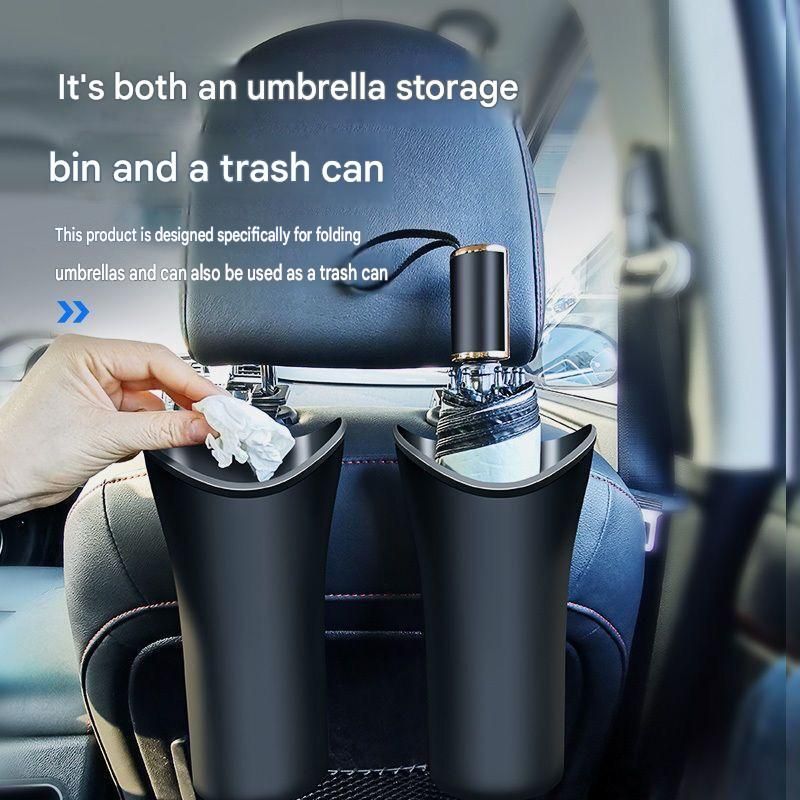 2pcs Car Umbrella Storage Bucketâ€”a hanging storage container that is convenient to use; suitable for seatbacks or car doors, it is compact, practical, and doubles as a trash bin.