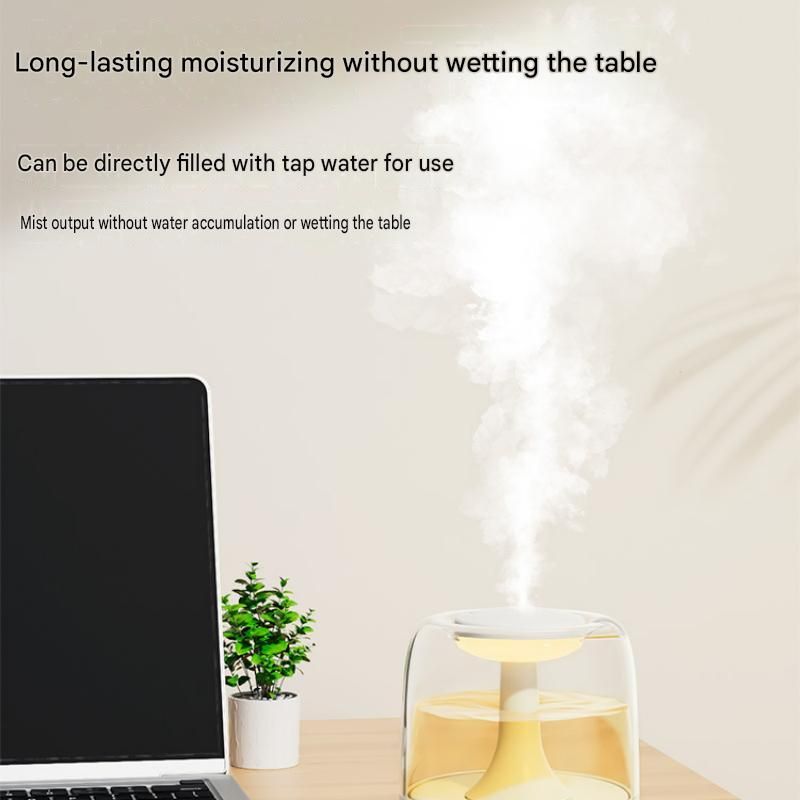 2 pcs Relaxing Winter Set - Beige Nursing Cape and White Mini Humidifier Soothing â€“ Soft Postpartum Shawl & 650ml USB Air Humidifier for Home Comfortï¼ŒRelax Self Care Present for Women