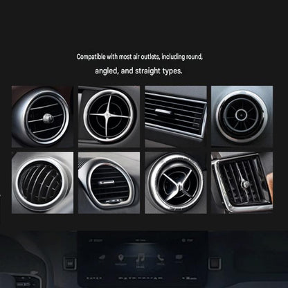 Grey Car Vent Air Freshener Diffuser (Includes a 10ml empty essential oil bottle) 3-Speed Adjustable Aroma Atomiser â€“ Compact Aluminum Alloy USB Essential Oil Car Fragrance Clip