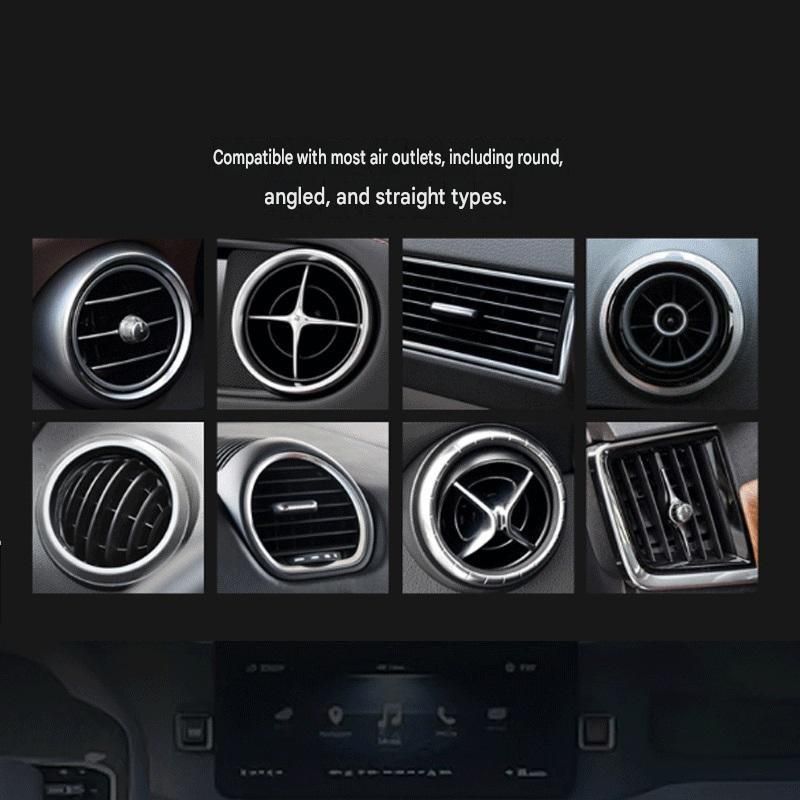Golden Car Vent Air Freshener Diffuser (Includes a 10ml empty essential oil bottle) 3-Speed Adjustable Aroma Atomiser â€“ Compact Aluminum Alloy USB Essential Oil Car Fragrance Clip