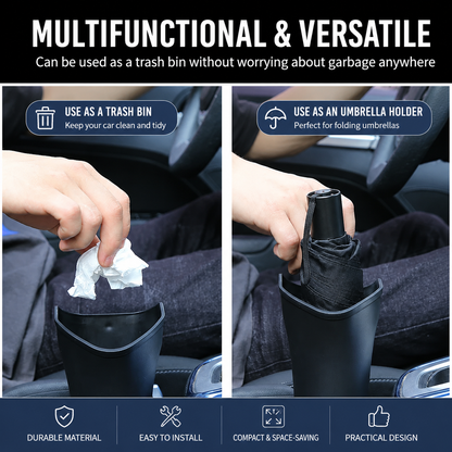2 pcs Car interior essentials set-Silvery Car Air Vent Aroma Diffuser & Black Hanging Storage Bin- hanging storage container that is convenient to use and Compact