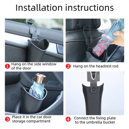 2 pcs Car interior essentials set-Silvery Car Air Vent Aroma Diffuser & Black Hanging Storage Bin- hanging storage container that is convenient to use and Compact