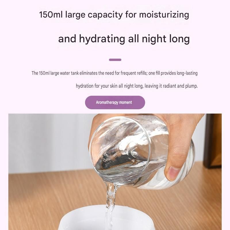White Floral Shadow Aroma Diffuser 150ml Ultrasonic Aroma Diffuser Humidifier with Night Light â€“ Essential Oil Fragrance Diffuser for Bedroom, Living Room, Office & Bathroom