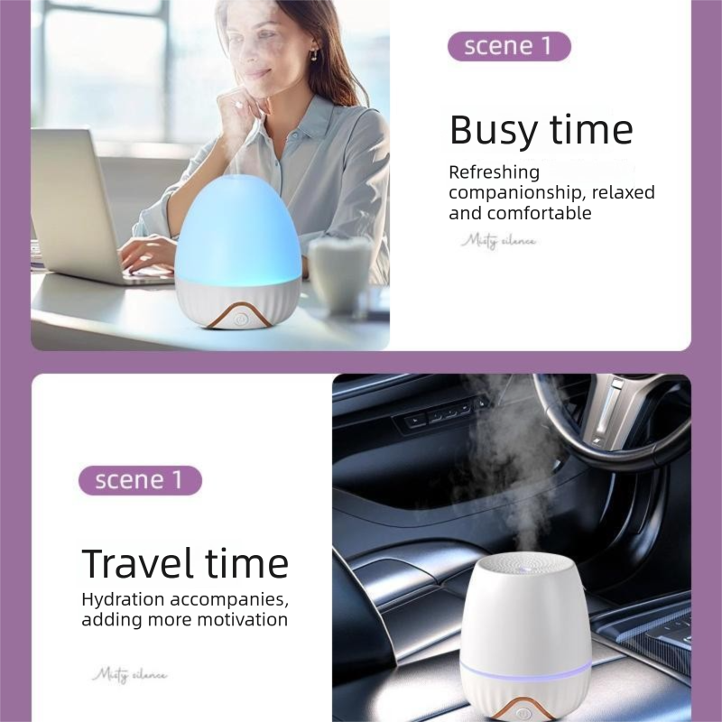 3-piece Office Comfort Gift Bundle Set â€“ White Aromatherapy Diffuser, White Self-Stirring Cup & Khaki Sherpa Throw Blanket for Work, Home & Travel Relaxationï¼ˆPlease provide your own gift boxï¼‰