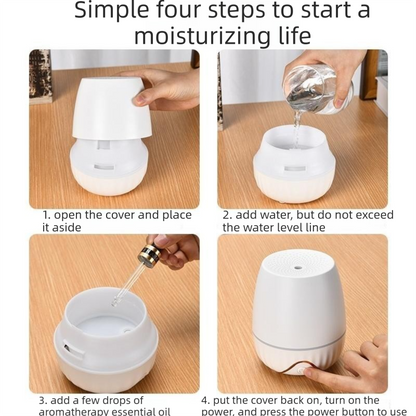 3-piece Office Comfort Gift Bundle Set â€“ White Aromatherapy Diffuser, White Self-Stirring Cup & Khaki Sherpa Throw Blanket for Work, Home & Travel Relaxationï¼ˆPlease provide your own gift boxï¼‰