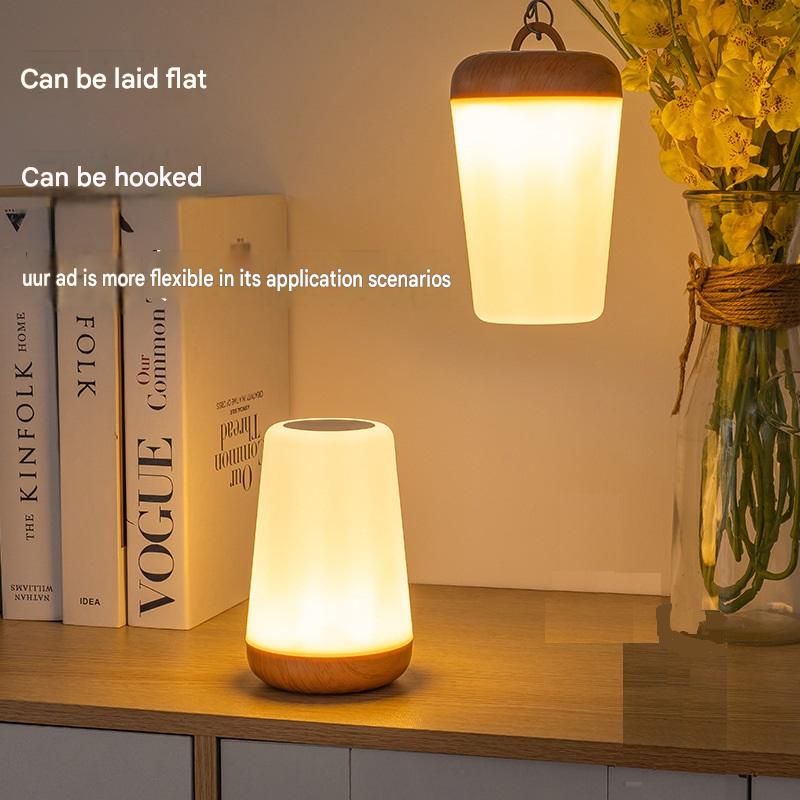 White LED Rechargeable Night Light with 16 Colors â€“ 1200mAh Touch Bedside Lamp & Portable Ambient Lighting