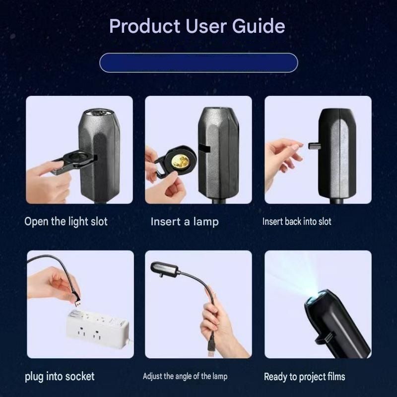 Black USB Starry Sky Projector Night Light â€“5-piece set Moon and Galaxy Edition Rotating LED Lamp, Bedroom Atmosphere Romantic Room Decor Projection Light