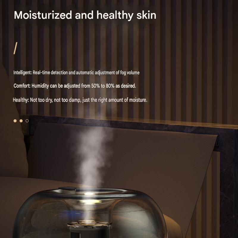 White 500ml Smart Ultrasonic Humidifier & Aroma Diffuser â€“ USB Silent Air Moisturizer, LED Bedroom Mist Maker
