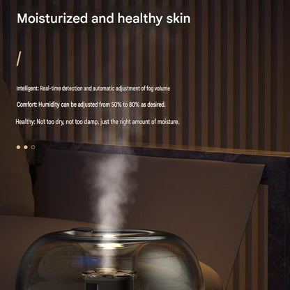 White 500ml Smart Ultrasonic Humidifier & Aroma Diffuser â€“ USB Silent Air Moisturizer, LED Bedroom Mist Maker
