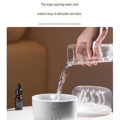 White Jellyfish Aroma Diffuser Humidifier LED Night Light 280ml USB Essential Oil Diffuser with 3 Timing Modes Color Changing Ambient Mist Lamp for Bedroom Office Relaxation