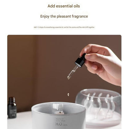 White Jellyfish Aroma Diffuser Humidifier LED Night Light 280ml USB Essential Oil Diffuser with 3 Timing Modes Color Changing Ambient Mist Lamp for Bedroom Office Relaxation