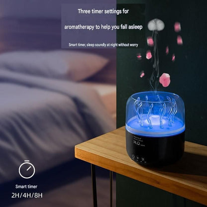 White Jellyfish Aroma Diffuser Humidifier LED Night Light 280ml USB Essential Oil Diffuser with 3 Timing Modes Color Changing Ambient Mist Lamp for Bedroom Office Relaxation
