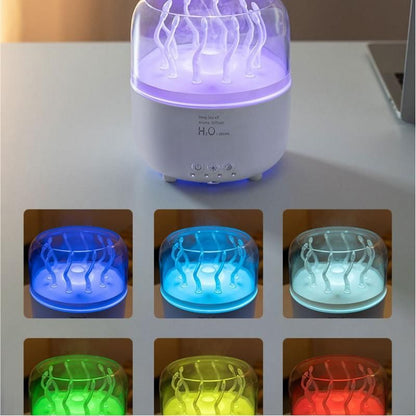 Black Jellyfish Aroma Diffuser Humidifier LED Night Light 280ml USB Essential Oil Diffuser with 3 Timing Modes Color Changing Ambient Mist Lamp for Bedroom Office Relaxation