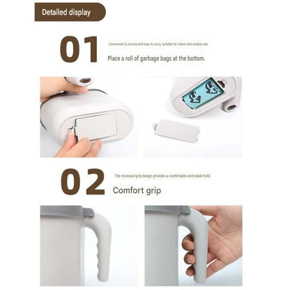 All-in-one Cat Litter Scoop - Detachable High-Capacity Waste Storage Bin with Garbage Bags, PP Material Cat Cleaning Tool for Efficient Litter Box Maintenance