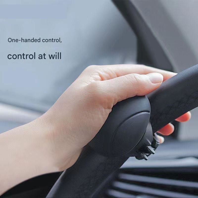 Car Steering Wheel Spinner Ball â€” Crafted from silicone, nylon, and metal, it features 360-degree rotation and a non-slip grip. Easy to install, it helps you steer effortlessly and navigate turns smoothly