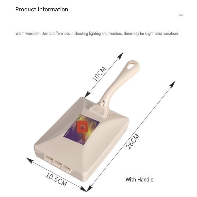 Purple Double Roller Cleaning Brush - PP Material, Sealed Dustpan Design with Detachable Rollers - Lightweight Carpet Sofa Bed Sweeper for Pet Hair and Crumbs