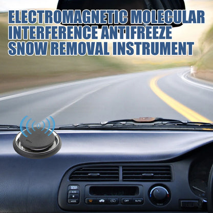 Electromagnetic Car Ice Remover - Solar Powered Molecular Interference De-icer for Windshield Frost and Snow Prevention, Compact Portable Dashboard Gadget for Winter Driving Safety