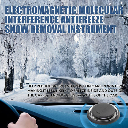Electromagnetic Car Ice Remover - Solar Powered Molecular Interference De-icer for Windshield Frost and Snow Prevention, Compact Portable Dashboard Gadget for Winter Driving Safety
