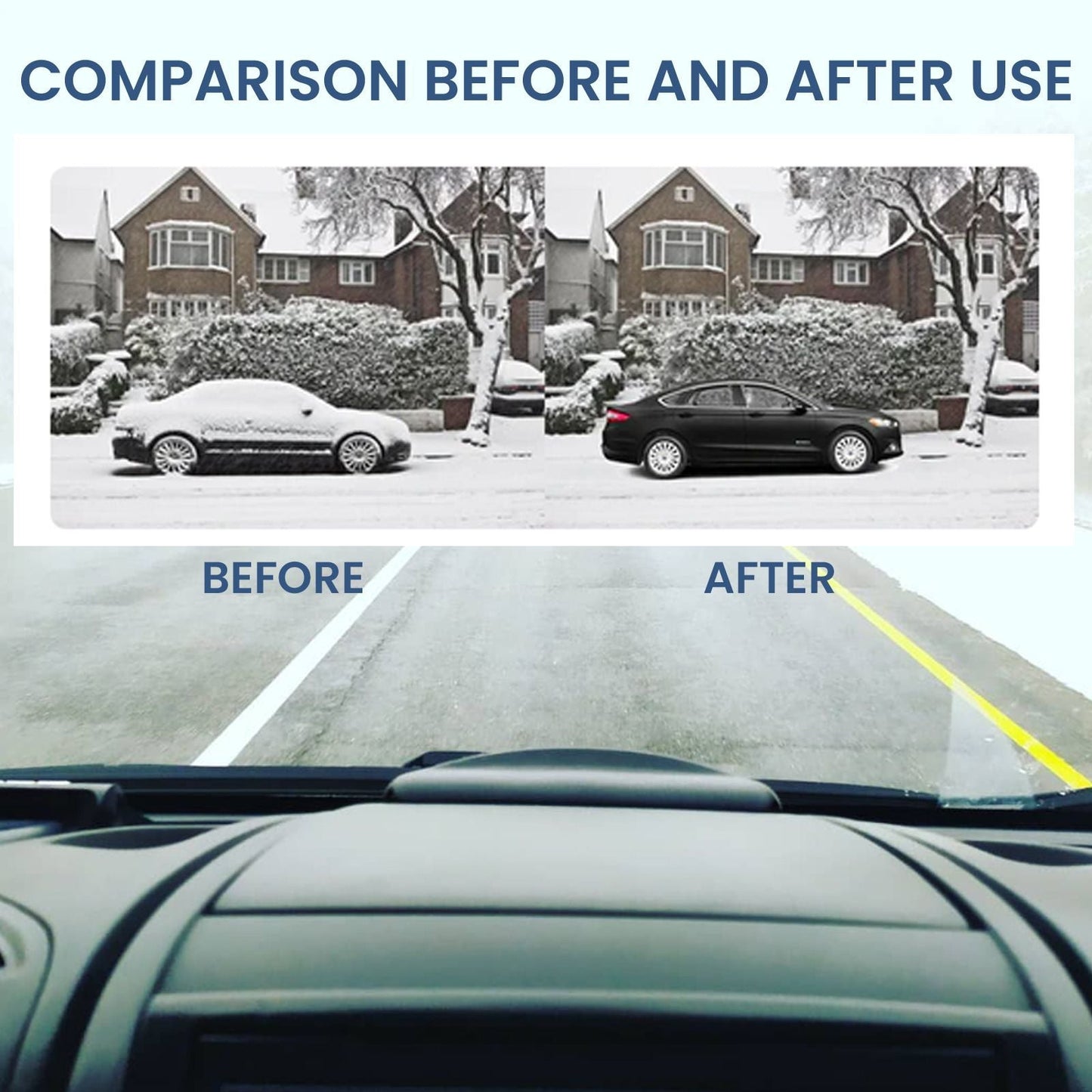 Electromagnetic Car Ice Remover - Solar Powered Molecular Interference De-icer for Windshield Frost and Snow Prevention, Compact Portable Dashboard Gadget for Winter Driving Safety