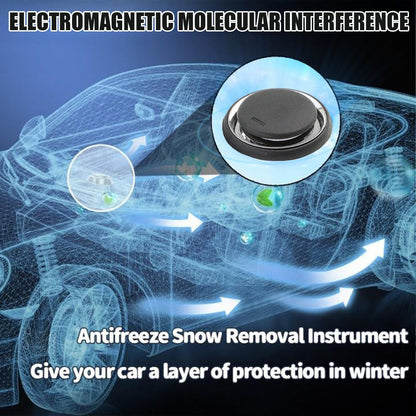 Electromagnetic Car Ice Remover - Solar Powered Molecular Interference De-icer for Windshield Frost and Snow Prevention, Compact Portable Dashboard Gadget for Winter Driving Safety