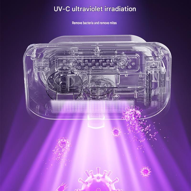 Blue Cordless UV-C Mite Remover Vacuum - 400ml Dust Cup, High-Frequency Tapping, Ergonomic Handle, Deep Cleaning for Bedding carpet Sofa Pet Hair