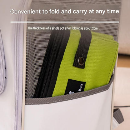 Black Small size Portable Foldable Cat Litter Box - Oxford Fabric Waterproof pet Travel Toilet with High Walls, Lightweight 350g Design for Road Trips Camping and Pet Transport