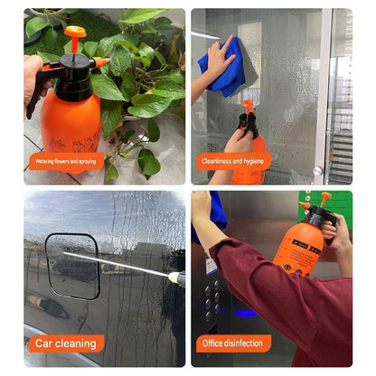 3L Blue Pressure Sprayer - PP Plastic Garden Watering Can with Adjustable Brass Nozzle, Hand Pump for Plants and Home Cleaning