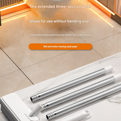Home Closed Room Dust Cleaning Essentials Bundle - "LOVE" letter pattern Waterproof Apron, White Long Handle Floor Scrubber Brush,Orange 2L Pressure Sprayer - Multi Purpose Household Kit for Kitchen, Bathroom and Garden Care