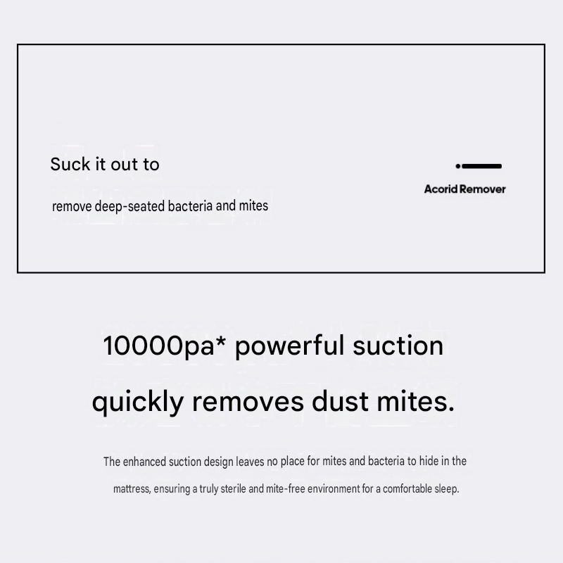 Visualized dust box White Wireless UV Mite Remover Vacuum - 10000Pa Strong Suction, High Frequency Tapping, Washable HEPA Filter, Carpet Mite Removerï¼ŒLightweight Handheld Cleaner for Bed Sofa Pet Hair