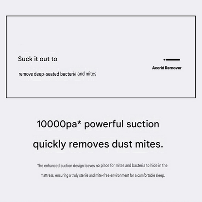 Visualized dust box Black Wireless UV Mite Remover Vacuum - 10000Pa Strong Suction, High Frequency Tapping, Washable HEPA Filter, Carpet Mite Removerï¼ŒLightweight Handheld Cleaner for Bed Sofa Pet Hair