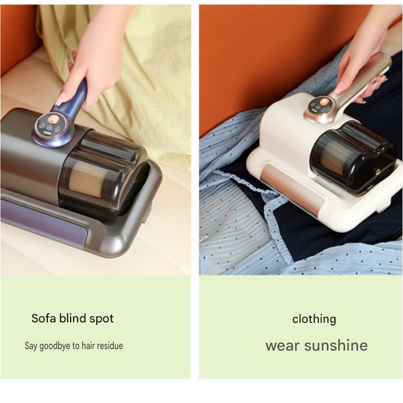 Visualized dust box Black Wireless UV Mite Remover Vacuum - 10000Pa Strong Suction, High Frequency Tapping, Washable HEPA Filter, Carpet Mite Removerï¼ŒLightweight Handheld Cleaner for Bed Sofa Pet Hair