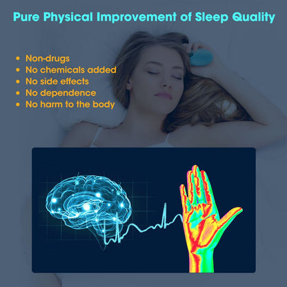 White Portable EMS Pulse Sleep Aid Device - 15 Adjustable Levels, Dual Mode Handheld Relaxation Tool for Stress Relief and Better Sleep Quality