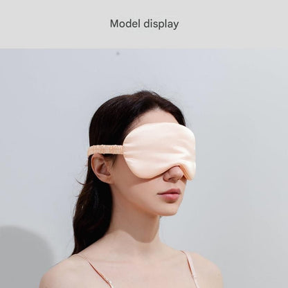 Pink Imitation Silk Sleep Eye Mask - Soft Breathable Light Blocking Design with Elastic Strap for Travel, Nap, and Night Sleep Comfort