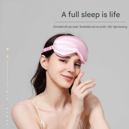 Grey Imitation Silk Sleep Eye Mask - Soft Breathable Light Blocking Design with Elastic Strap for Travel, Nap, and Night Sleep Comfort