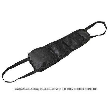 Black Universal Car Seat Side Storage Organizer - Oxford Cloth Mesh Hanging Bag with Zipper Pocket for Phone and Essentials, Slim Fit Auto Interior Tidy