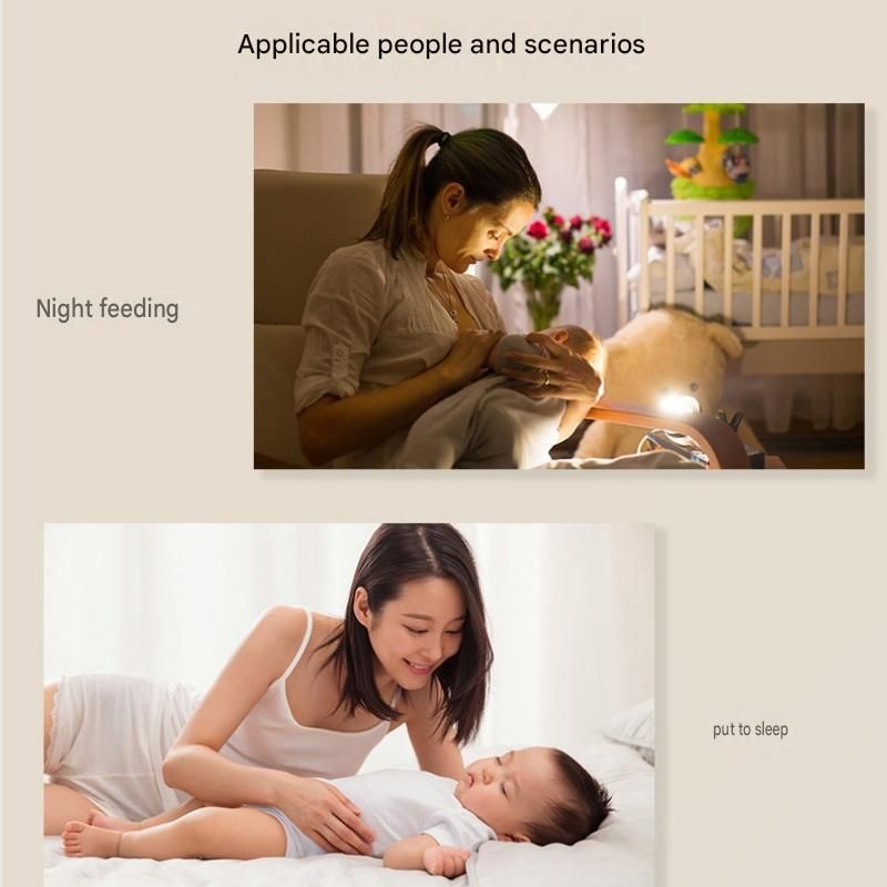 Nighttime Anxiety Relief & Relaxation Set - Black Imitation Silk Sleep Eye Mask and  Smart White Noise Night Light for Soothing Sleep, Nursing, and Stress Reduction