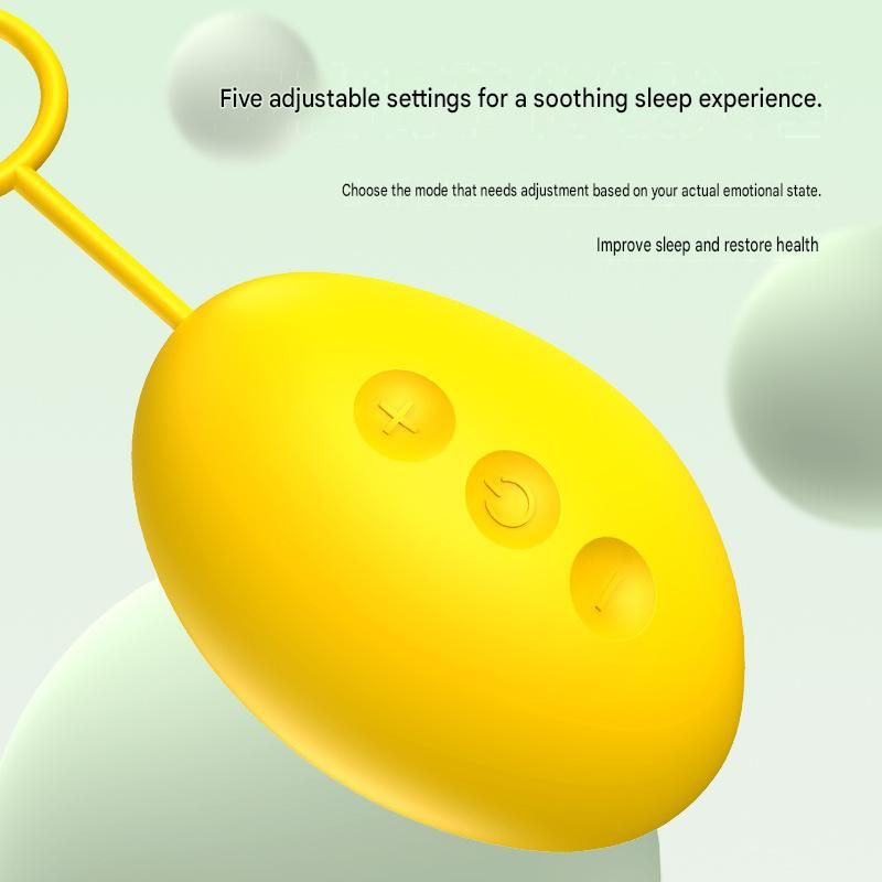 Yellow Portable Handheld Sleep Aid Device - CES Microcurrent Relaxation Tool with 5 Intensity Levels, USB-C Rechargeable ABS Shell for Stress Relief and Bedtime Routine