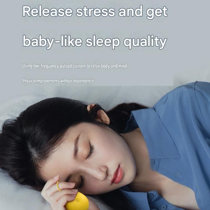 Blue Portable Handheld Sleep Aid Device - CES Microcurrent Relaxation Tool with 5 Intensity Levels, USB-C Rechargeable ABS Shell for Stress Relief and Bedtime Routine