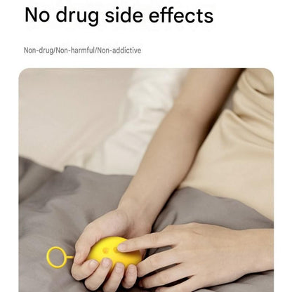 Sleep Aid Combo Set - Yellow Portable Microcurrent Handheld Device and Grey 3D Zero Pressure Eye Mask with Earplugs, USB Rechargeable  Relaxation Tool for Travel and Home Use