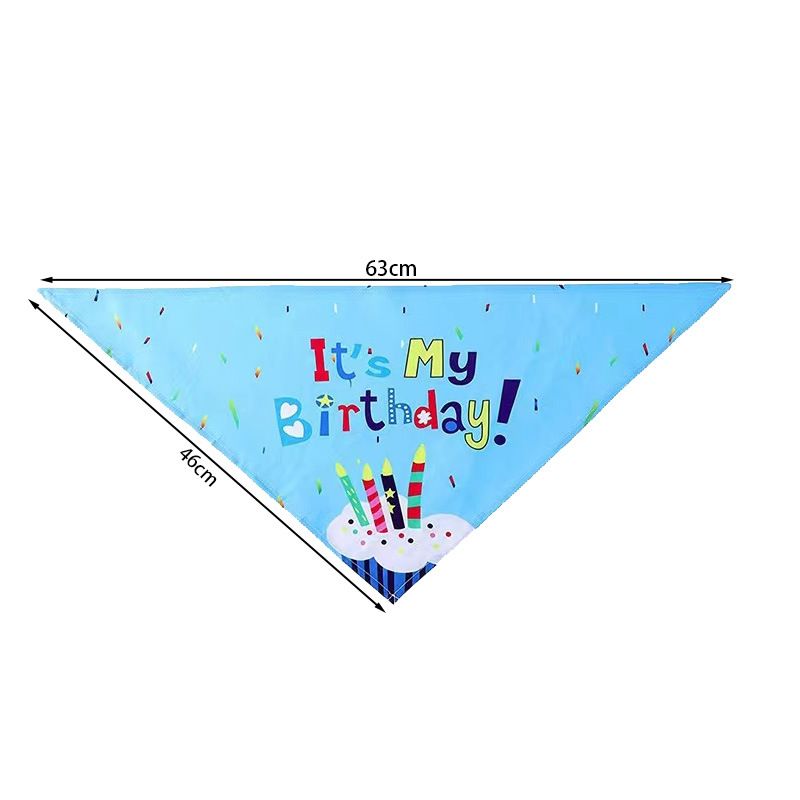 Blue Dog Birthday Party Decoration Set - Puppy Themed Banner, Adjustable Party Hat, Sequin Bow Tie and Bandana Scarf for Pet Celebration